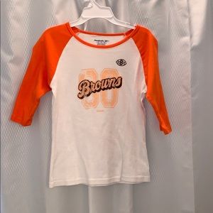 Reebok distressed kids medium browns shirt
